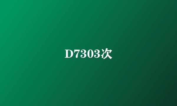 D7303次