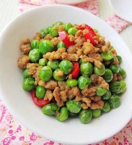 肉末炒豌豆