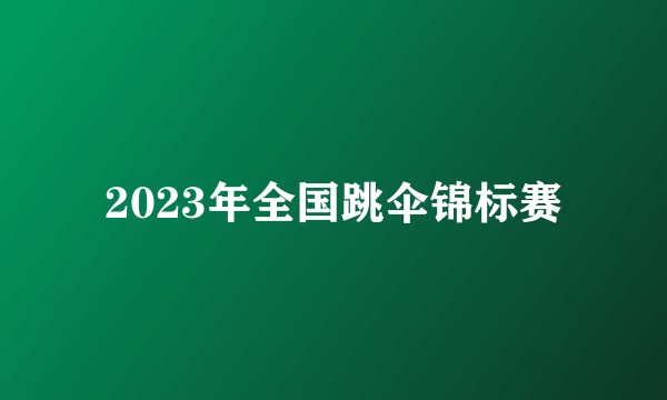 2023年全国跳伞锦标赛