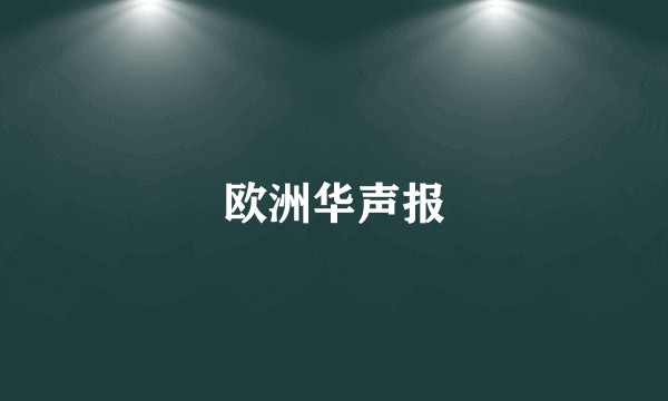 欧洲华声报