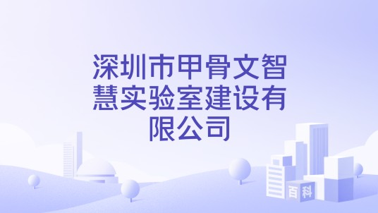 深圳市甲骨文智慧实验室建设有限公司