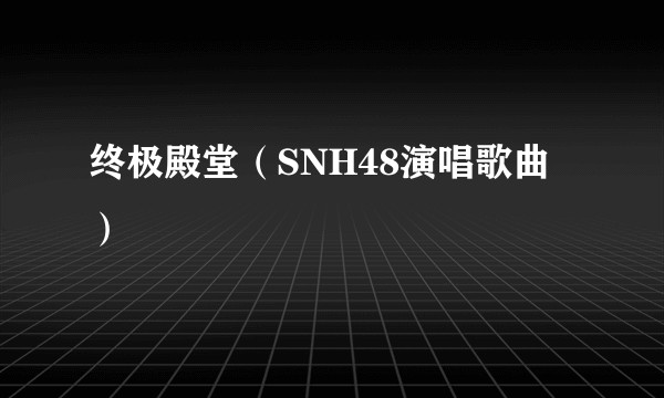 终极殿堂（SNH48演唱歌曲）