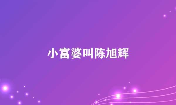 小富婆叫陈旭辉