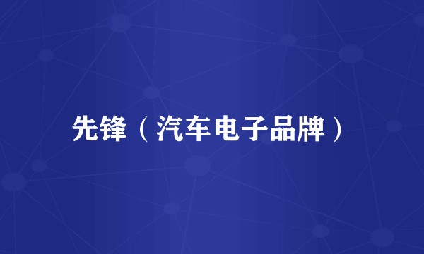 先锋（汽车电子品牌）