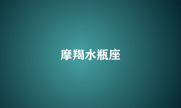 摩羯水瓶座