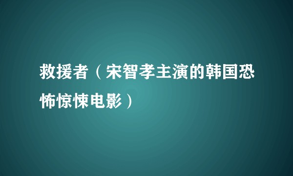 救援者（宋智孝主演的韩国恐怖惊悚电影）