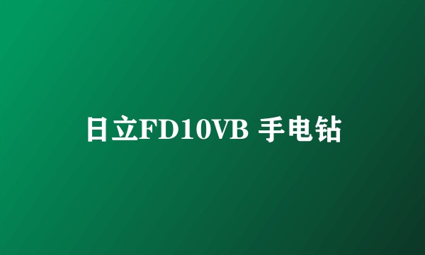 日立FD10VB 手电钻