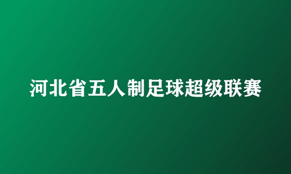 河北省五人制足球超级联赛