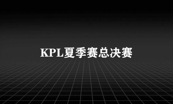 KPL夏季赛总决赛