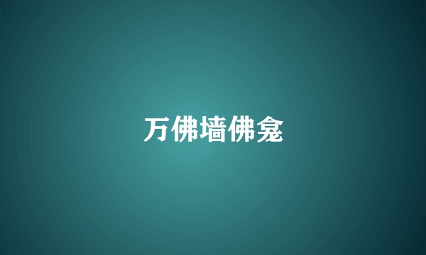 万佛墙佛龛
