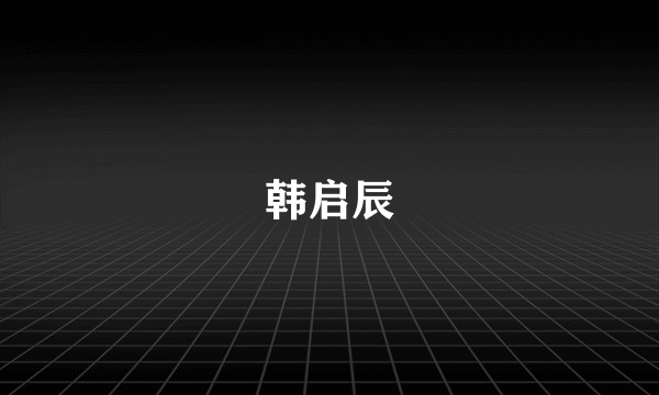 韩启辰