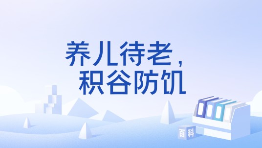 养儿待老，积谷防饥（文化术语）