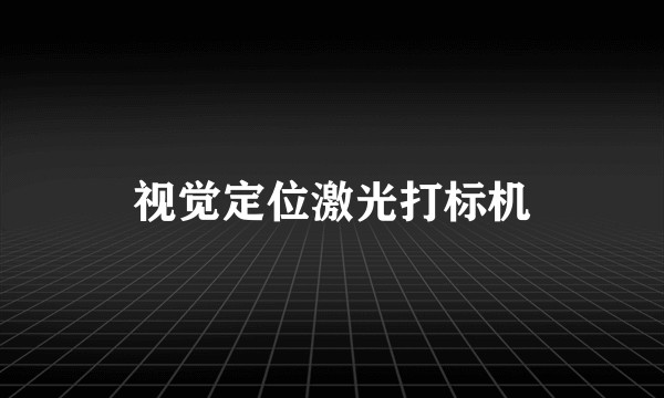 视觉定位激光打标机