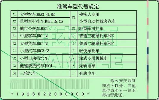 准驾车型