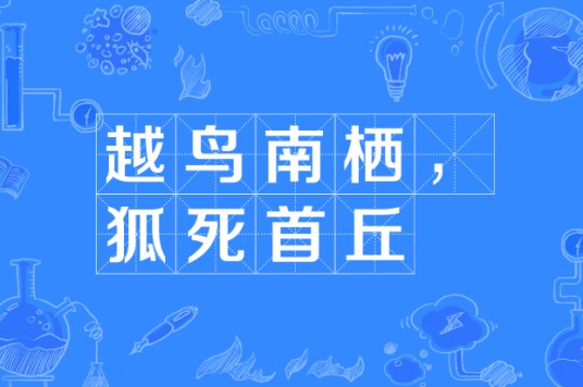越鸟南栖，狐死首丘
