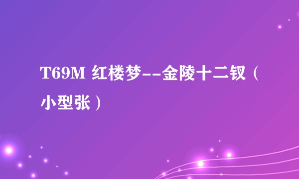 T69M 红楼梦--金陵十二钗(小型张)