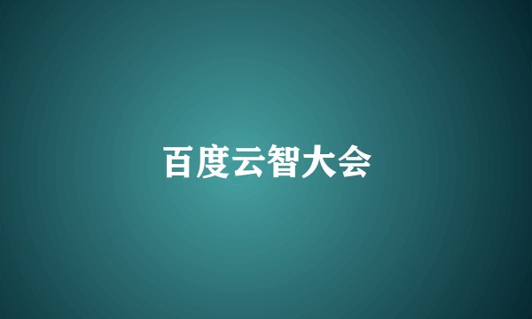 百度云智大会