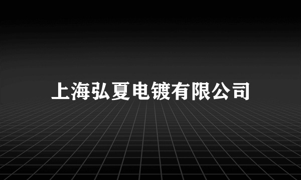 上海弘夏电镀有限公司