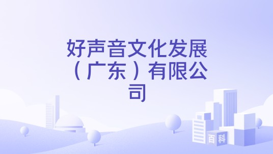 好声音文化发展(广东)有限公司