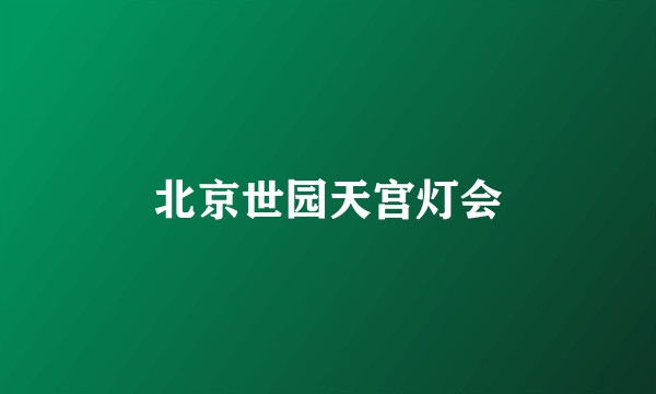 北京世园天宫灯会