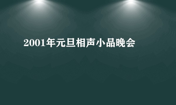 2001年元旦相声小品晚会
