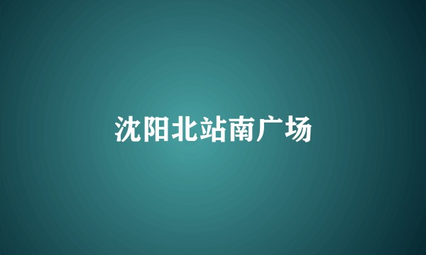 沈阳北站南广场