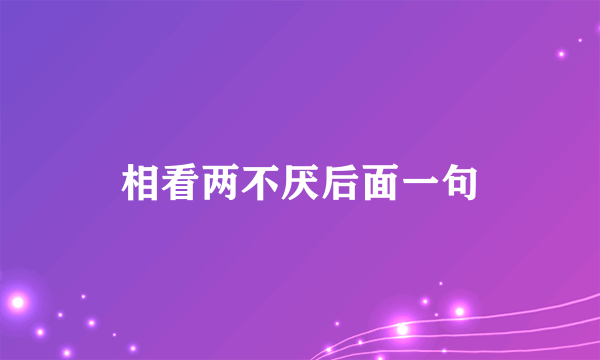 相看两不厌后面一句