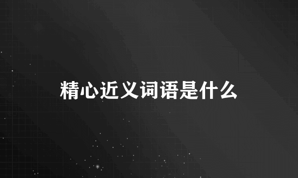 精心近义词语是什么