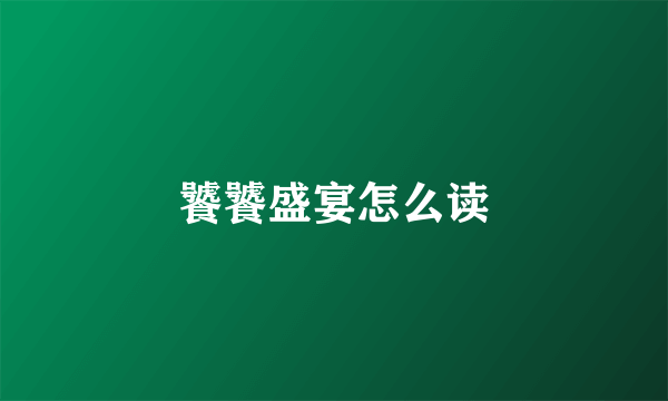 饕饕盛宴怎么读