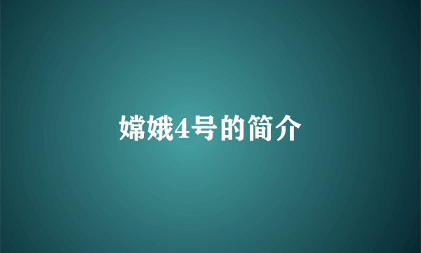 嫦娥4号的简介