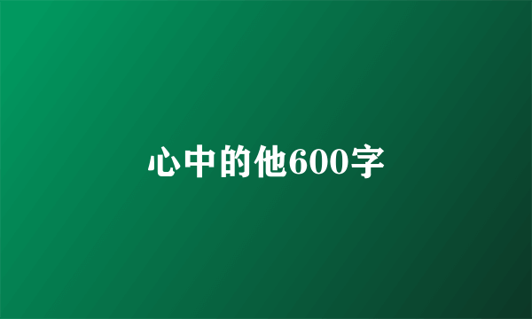 心中的他600字