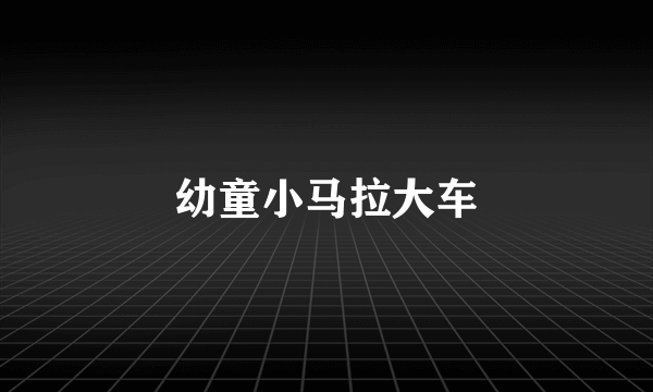 幼童小马拉大车