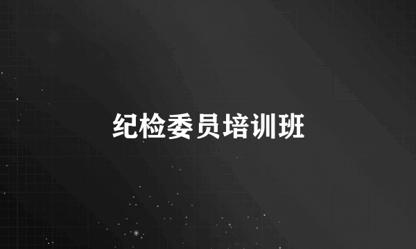 纪检委员培训班