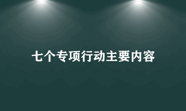 七个专项行动主要内容