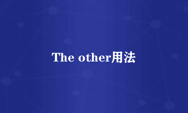 The other用法