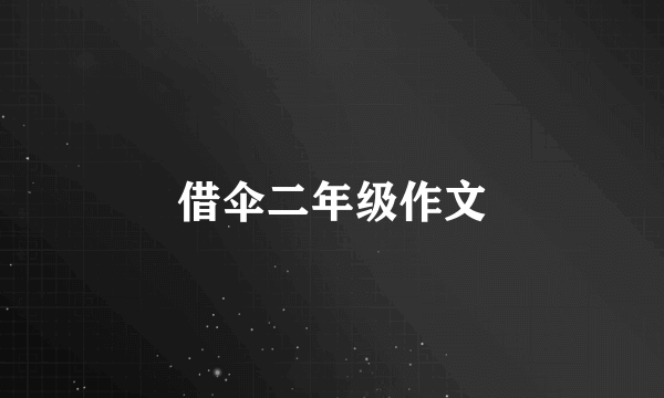 借伞二年级作文