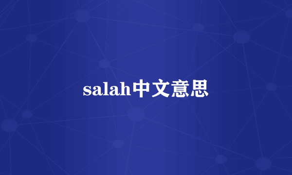 salah中文意思