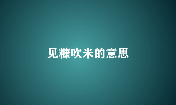 见糠吹米的意思