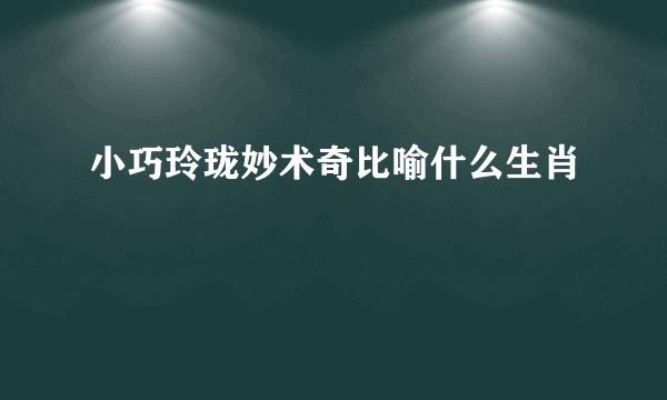 小巧玲珑妙术奇比喻什么生肖