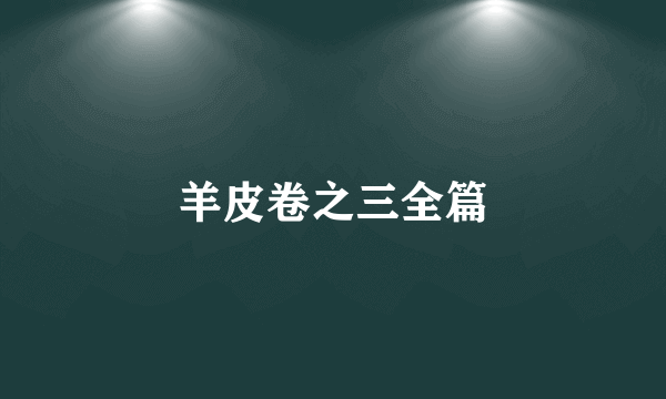 羊皮卷之三全篇