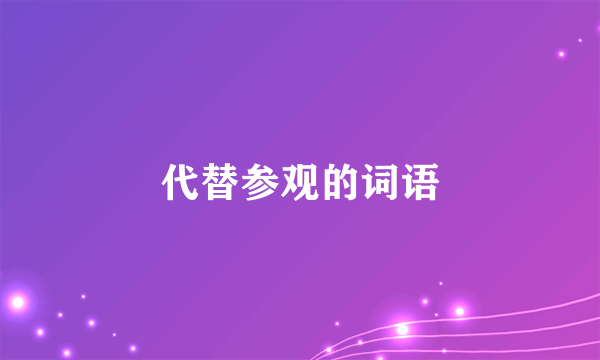 代替参观的词语