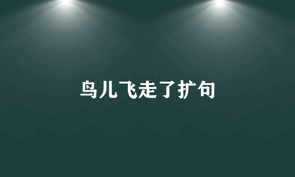 鸟儿飞走了扩句