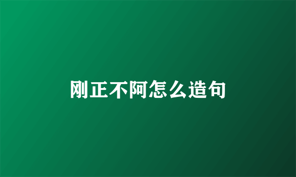 刚正不阿怎么造句
