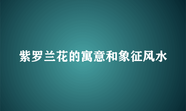 紫罗兰花的寓意和象征风水