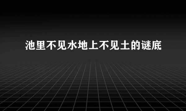 池里不见水地上不见土的谜底