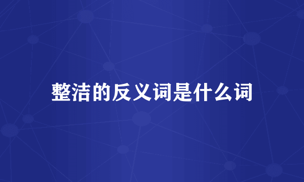 整洁的反义词是什么词