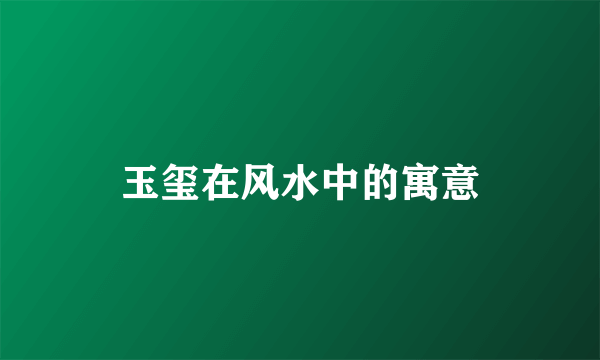 玉玺在风水中的寓意