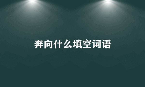 奔向什么填空词语