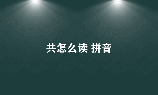 共怎么读 拼音