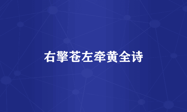 右擎苍左牵黄全诗